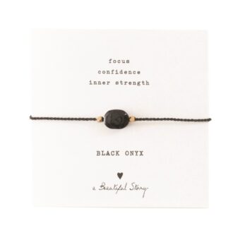 A Beautiful Story - Gemstone armbånd - Sort Onyx