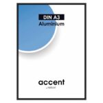 Accent - Sort Aluminium skifteramme - A3