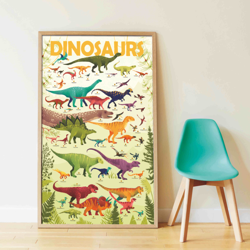 Poppik - stickers plakat - Dinosaurus
