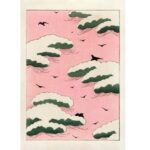 Pink Sky Japanese Art - Plakat