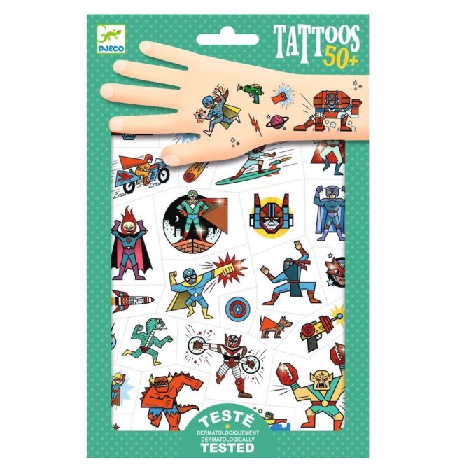 Djeco - Tattoos Skurke mod helte