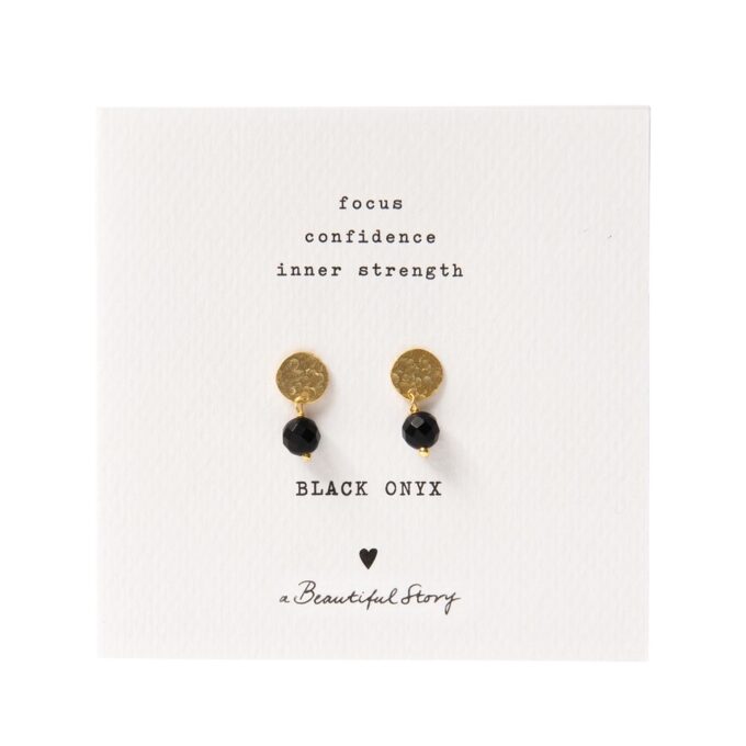 Ørestik Mini Coin Black Onyx