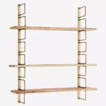 Wall Rack W/Wooden Shelves