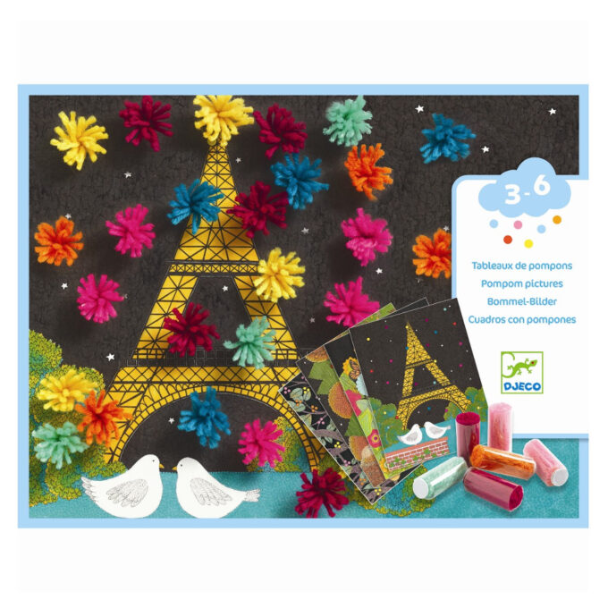 Djeco Kreativ Collage Pompon - Eksplotion