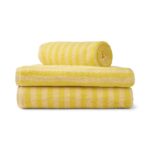 Naram Guest Towels - Pristine & Neon Yellow