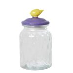 Medium Glass Jar - Purple
