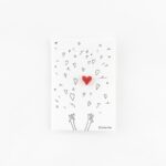 Kort Med Pin - Hearts Confetti