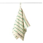 Naram Hand Towel Pure White & Grass - Bongusta