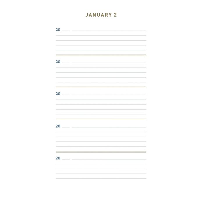 Kalender - Denim One Line A Day