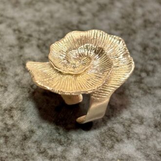 Ring - Musling - Justerbar - Sølvfarvet