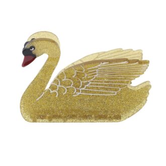 Svane Hårklemme - Guldfarvet