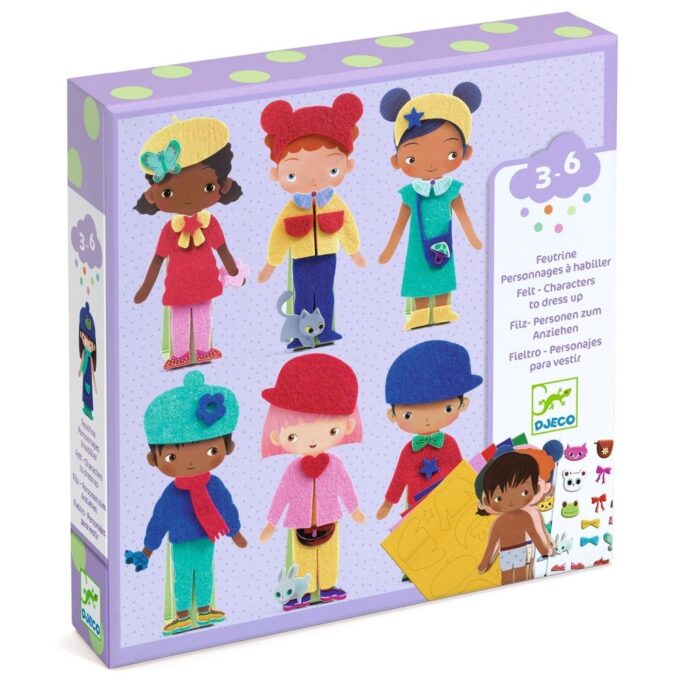 Djeco - Collage Filt - Påklædning