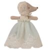 Maileg - Baby Mouse In Gown - Mint