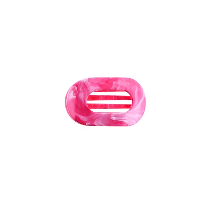 Hårklemme - Marmor Pink/Hvid